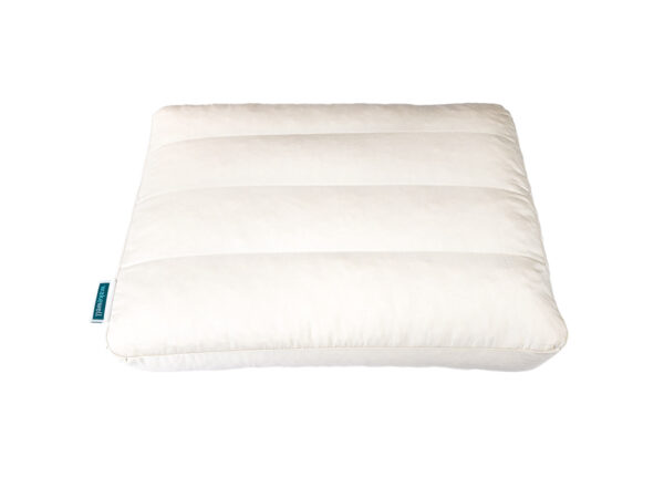 WakeWell Adjustable Pillow - Standard Size (20"x26"), Medium Loft (6 1/2"). All Natural Latex. Organic Cotton. Great for side-sleepers. Standard Pillow. Four adjustable zones.