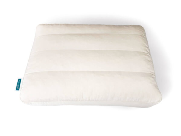 WakeWell Adjustable Pillow - Standard Size (20"x26"), Medium Loft (6 1/2"). All Natural Latex. Organic Cotton. Great for side-sleepers. Standard Pillow. Four adjustable zones.